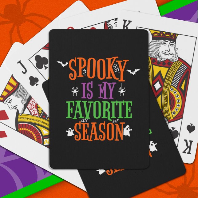 Spooky Season Ghosts Bats Spiders Happy Halloween Playing Cards (Creator Uploaded)