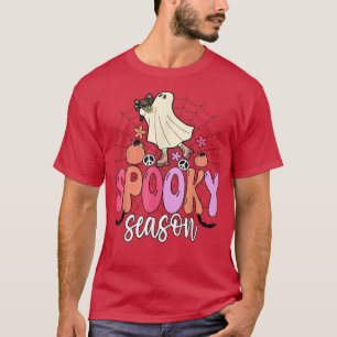Spooky Season Ghoul Gang Groovy Hey Boo Crew Hallo T-Shirt