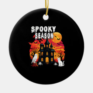 Spooky Season Halloween (2) Ceramic Tree Decoration