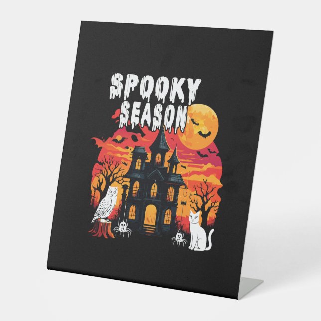 Spooky Season Halloween (2) Pedestal Sign (Front)