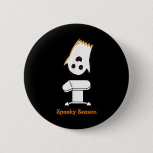 Spooky Season Halloween Cute Ghost Gymnast Vault G 6 Cm Round Badge