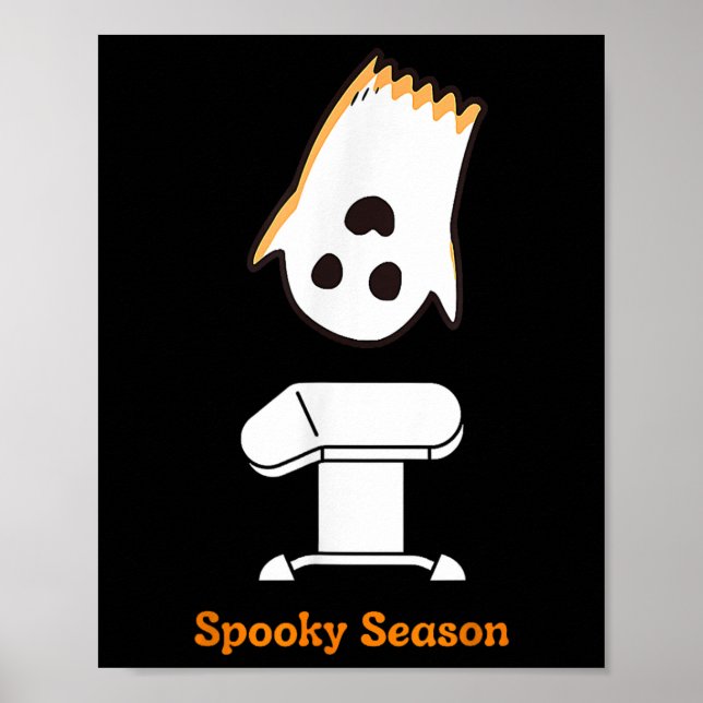Spooky Season Halloween Cute Ghost Gymnast Vault G Poster (Front)