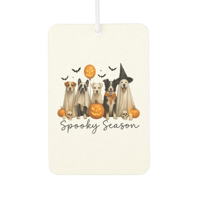 Spooky Season Halloween Dog Car Air Freshener (Front)