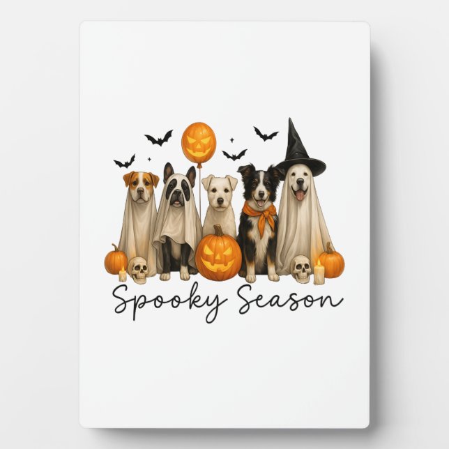 Spooky Season Halloween Dog Plaque (Front)