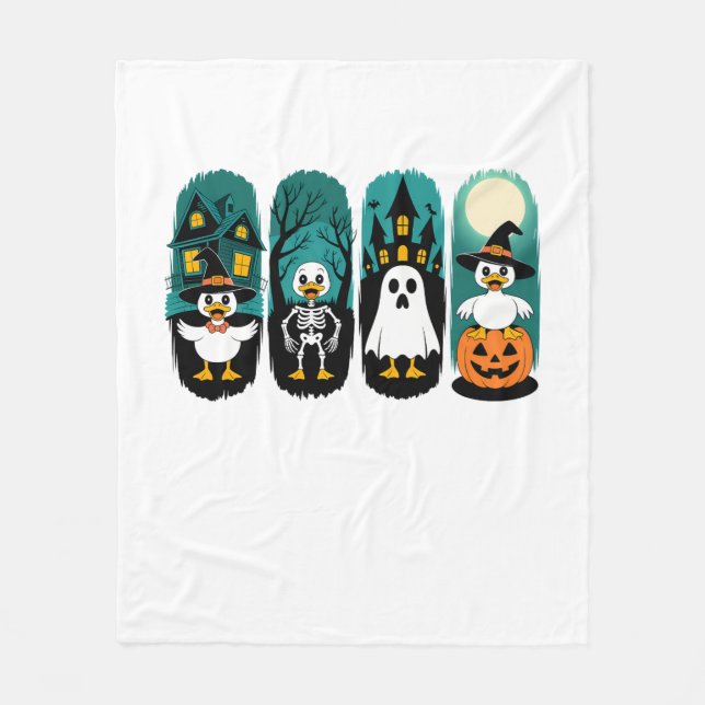 Spooky Season Halloween Fleece Blanket (Front)