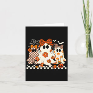 Spooky Season Halloween Flower Funny Ghost Trick O Card