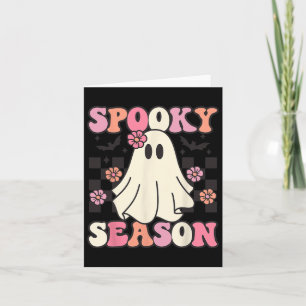 Spooky Season Halloween Ghost Costume Retro Groovy Card