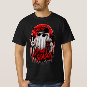 Spooky Season Halloween Ghost Gothic Pumpkin Desig T-Shirt