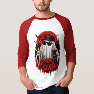 Spooky Season Halloween Ghost Gothic Pumpkin Desig T-Shirt