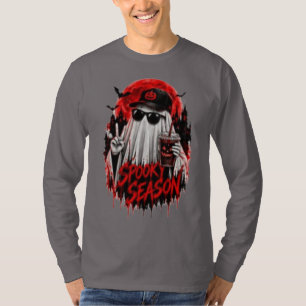 Spooky Season Halloween Ghost Gothic Pumpkin Desig T-Shirt