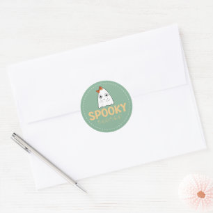 Spooky season Halloween Ghost Round Sticker