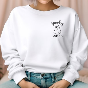 Spooky Season Halloween Ghost Sweatshirt for Women