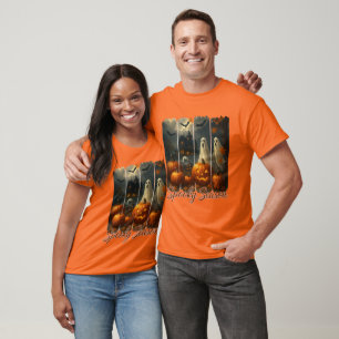 Spooky Season Halloween Ghosts Pumpkins T-Shirt