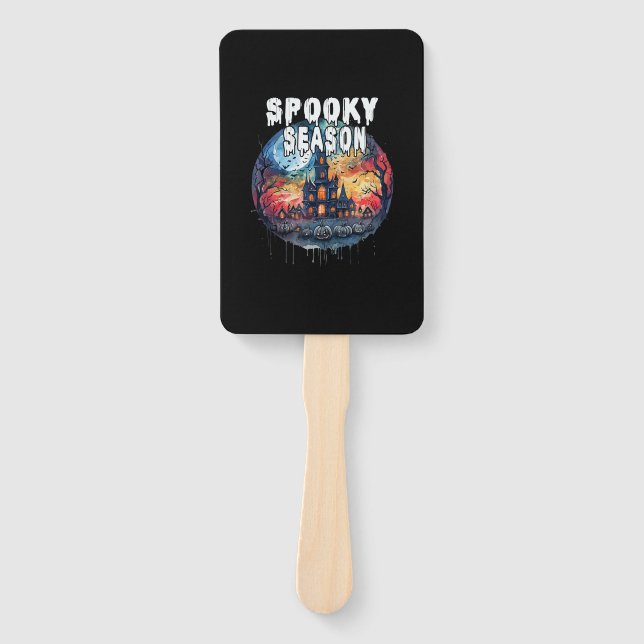 Spooky Season Halloween Hand Fan (Front)