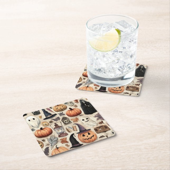 Spooky Season - Halloween Paper Coaster (Insitu)
