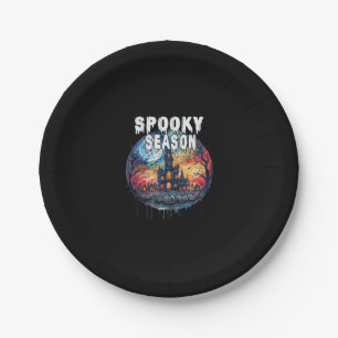 Spooky Season Halloween Paper Plate