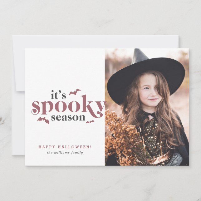 Spooky Season Halloween Photo Cards (Front)