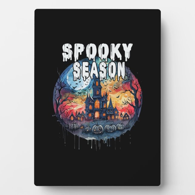Spooky Season Halloween Plaque (Front)