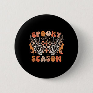 Spooky Season Halloween Skeleton Costume Retro Gro 6 Cm Round Badge