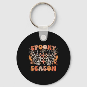 Spooky Season Halloween Skeleton Costume Retro Gro Key Ring