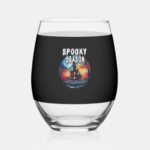 Spooky Season Halloween Stemless Wine Glass