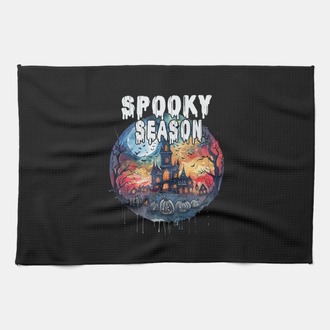 Spooky Season Halloween Tea Towel (Horizontal)