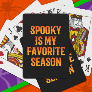 Spooky Season Happy Halloween Funny Halloween Playing Cards