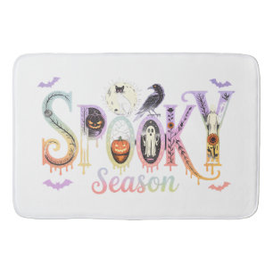 Spooky Season Iridescent Halloween Bath Mat