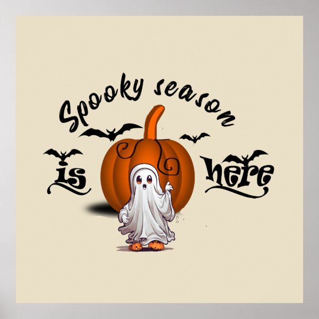 Spooky season is here funny halloween poster (Front)