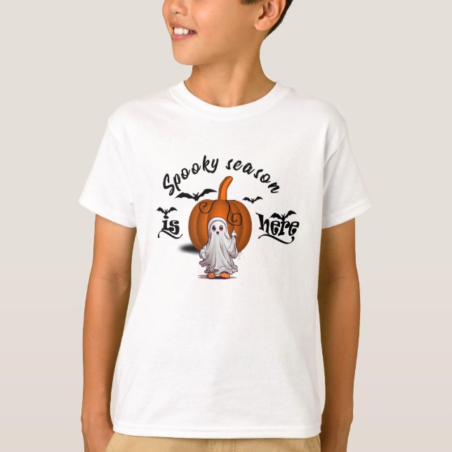 Spooky season is here funny halloween T-Shirt (Front)