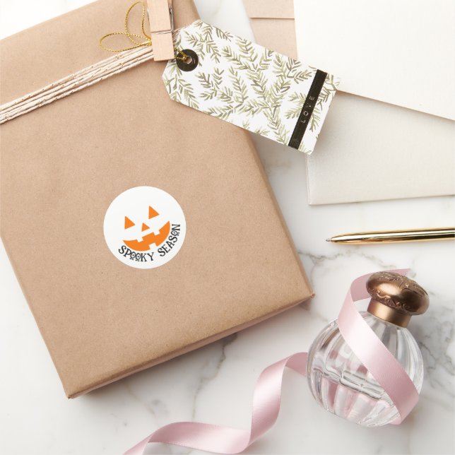 Spooky Season Jack-O-Lantern Halloween Sticker (Gifting)