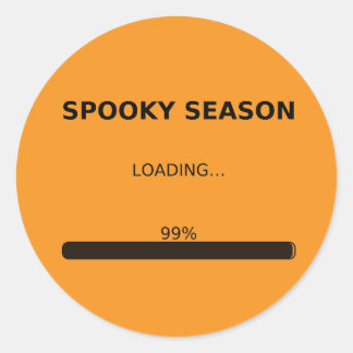 Spooky Season Loading 99% – Halloween Sticker