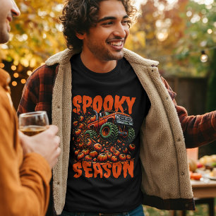 Spooky Season Monster Truck – Halloween Pumpkin T-Shirt