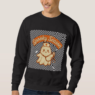 Spooky Season Nurse Shirt Cute Ghost Nurse Hallo