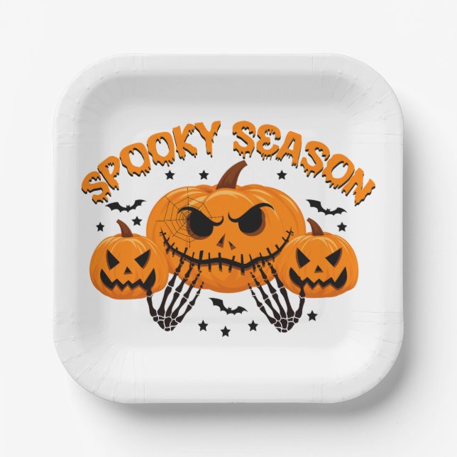Spooky Season Paper Plate (Front)