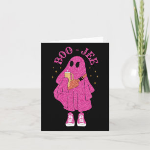 Spooky Season Pink Ghost Halloween Costume Boujee Card