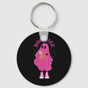 Spooky Season Pink Ghost Halloween Costume Boujee Key Ring