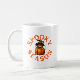 Spooky Season Pumpkin Cat Coffee Mug