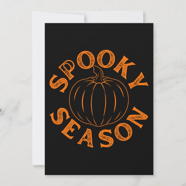 Spooky Season Pumpkin  Invitation (Front)