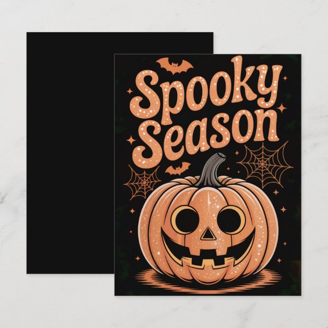 Spooky Season Pumpkin Party  Invitation (Front/Back)