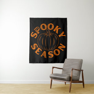 Spooky Season Pumpkin Tapestry
