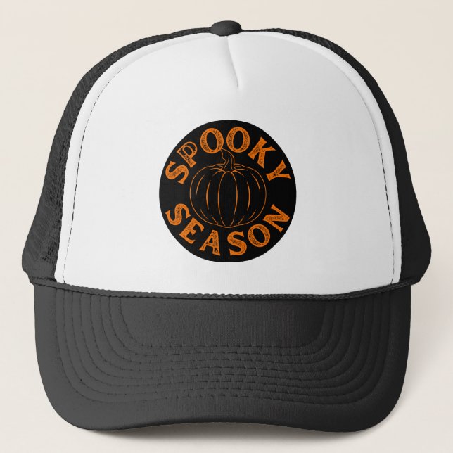Spooky Season Pumpkin  Trucker Hat (Front)