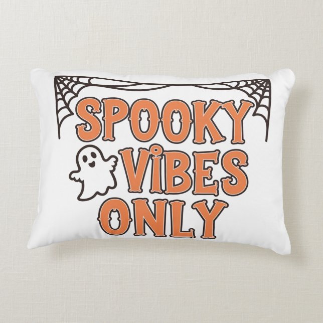 Spooky Season Quotes Decorative Cushion (Back)