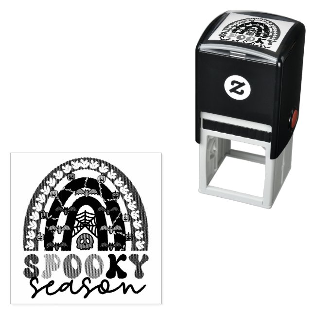 Spooky Season Rainbow Halloween Spooky Self-inking Stamp (In Situ)