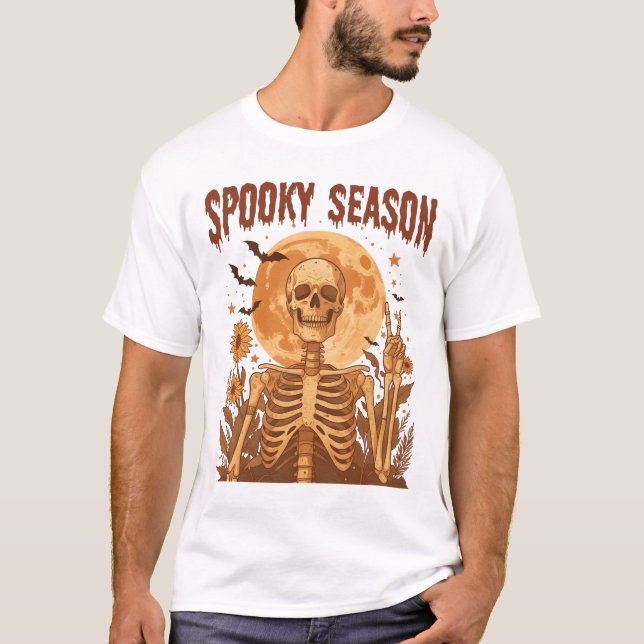 Spooky Season Retro Halloween T-Shirt (Front)
