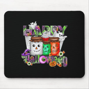 Spooky Season Retro Happy Halloween Ghost Women To Mouse Mat
