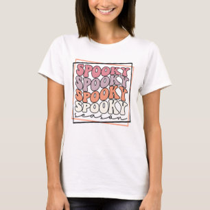Spooky Season Retro T-Shirt Fun Halloween Ghost