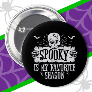 Spooky Season Scary Skeleton Bats Happy Halloween 6 Cm Round Badge