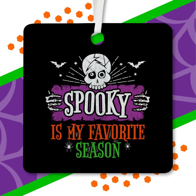 Spooky Season Scary Skeleton Bats Happy Halloween Metal Tree Decoration (Creator Uploaded)