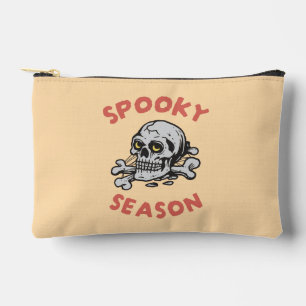 Spooky Season Scary Skull Halloween Accessory Pouch